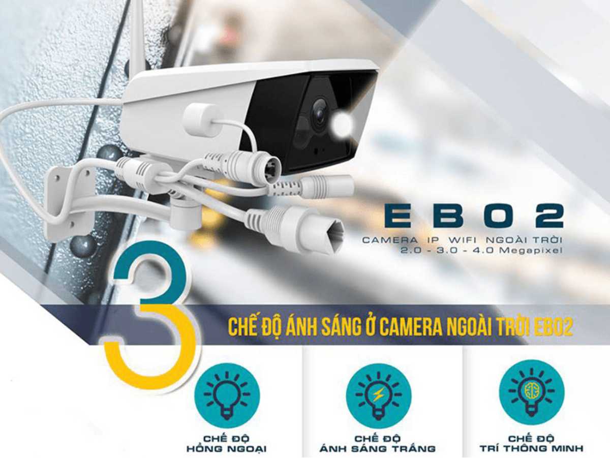 Camera IP Wifi Ebitcam EBO2 – 2Megapixel – Đàm thoại 2 chiều