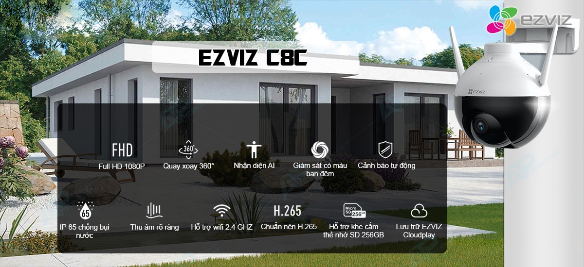 Camera Ezviz C8C - Camera Quay Quét Ngoài trời