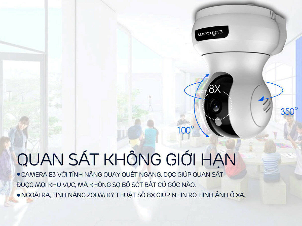 Quan sát toàn cảnh với tầm nhìn 360 độ