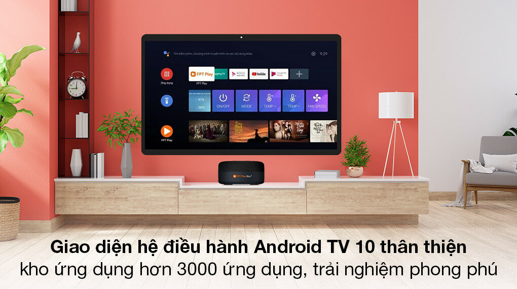 Giao diện hệ điều hành Android TV 10