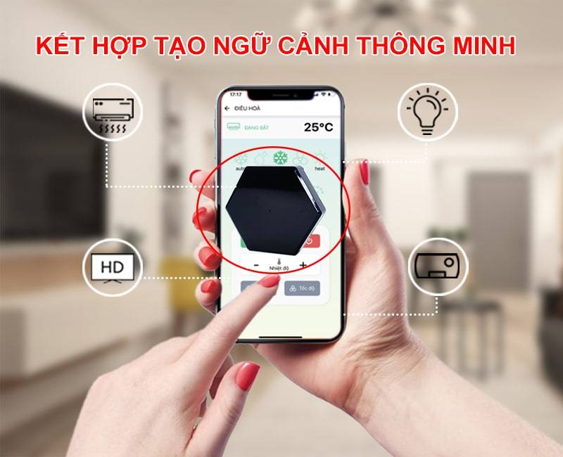 Bộ điều khiển hồng ngoại Hunonic IR Smartkết hợp ngữ cảnh thông minh