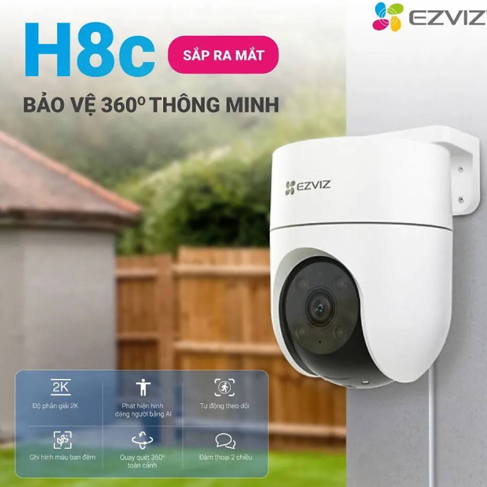 Camera Wifi Ezviz H8C trang bị thuật toán AI thông minh