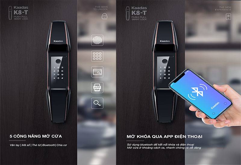 Khóa cửa vân tay điện tử Kaadas K8-T