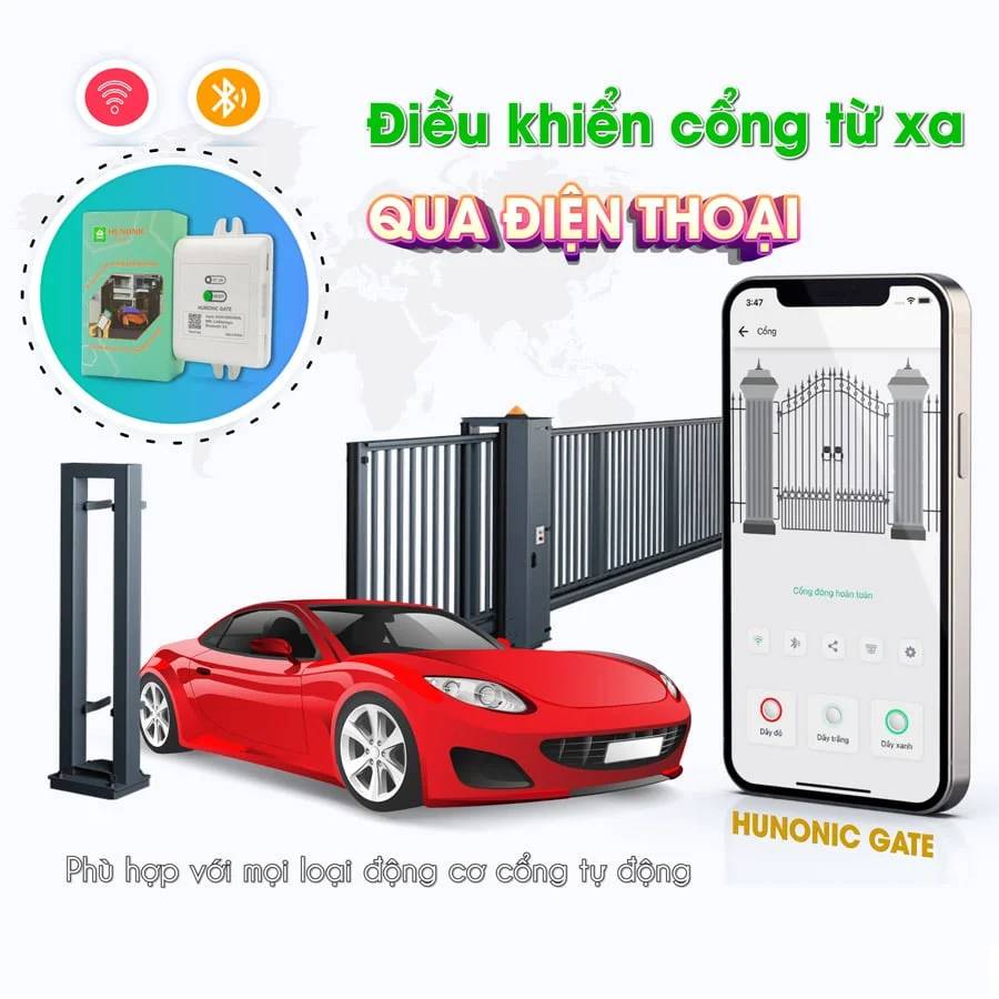 Bộ điều khiển cổng tự động HUNONIC GATE người dùng có thể kiểm soát cổng của mình từ xa