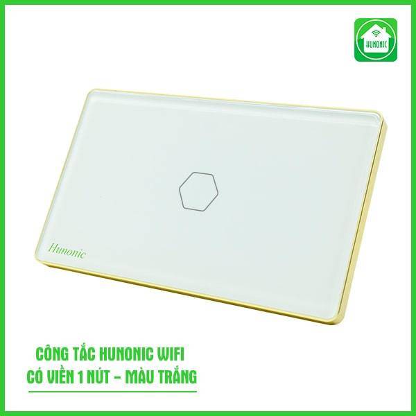 Công Tắc Cảm Ứng 1 nút Wifi Hunonic Hình Chữ Nhật Có Viền