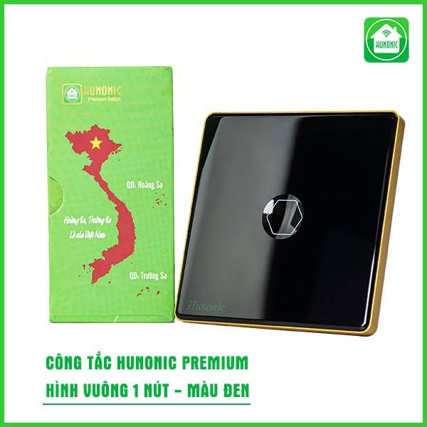 Công Tắc Hunonic Premium Hình Vuông 1 nút