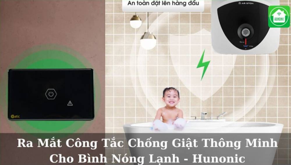 Công tắc chống giật bình nóng lạnh Datic Hunonic