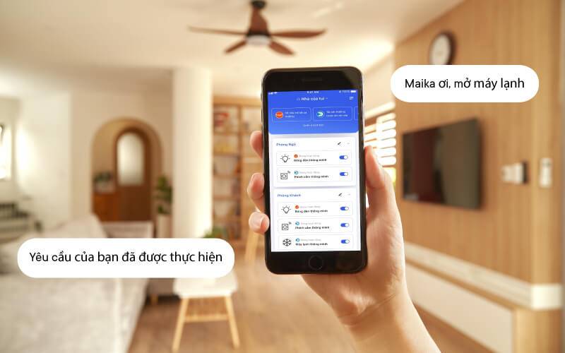 OLLI MAIKA hỗ trợ điều khiển các thiết bị nhà thông minh