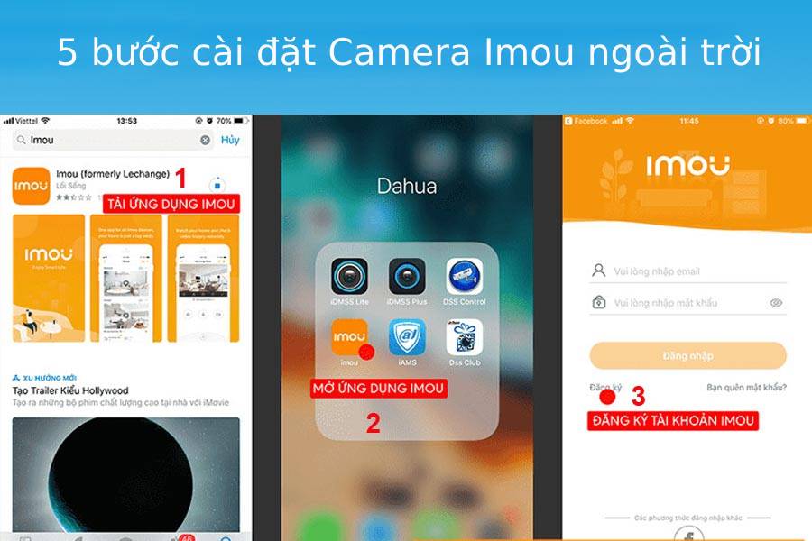 5 bước cài đặt Camera Imou ngoài trời