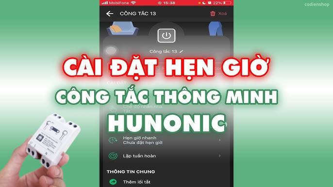 4 bước cài đặt Công Tắc Thông Minh Hunonic Datic Basic