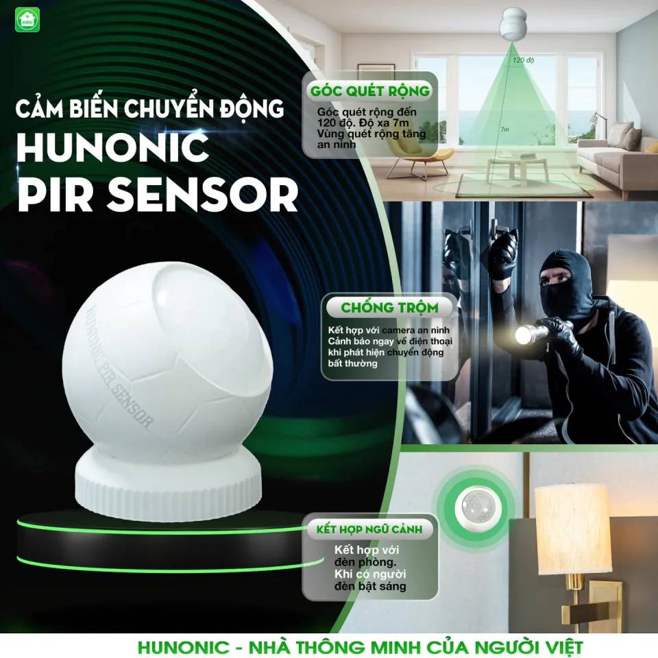 Cảm Biến Chuyển Động Hunonic Pir Sensor Hình Cầu