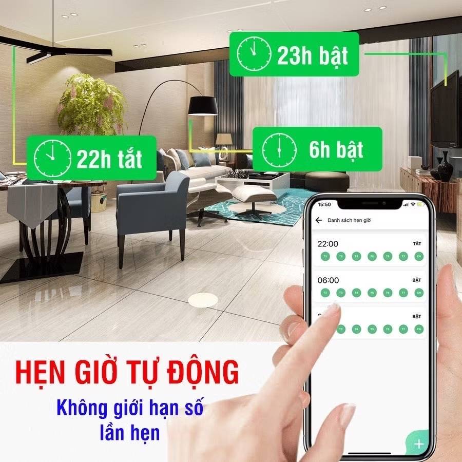 Một số thông tin về sản phẩm Công Tắc Hunonic Luxury Hình Chữ Nhật Viền Vàng