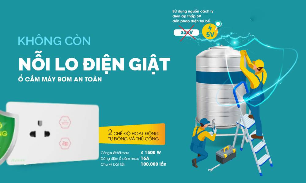 Một số Ổ Cắm Máy Bơm Chống Giật An Toàn